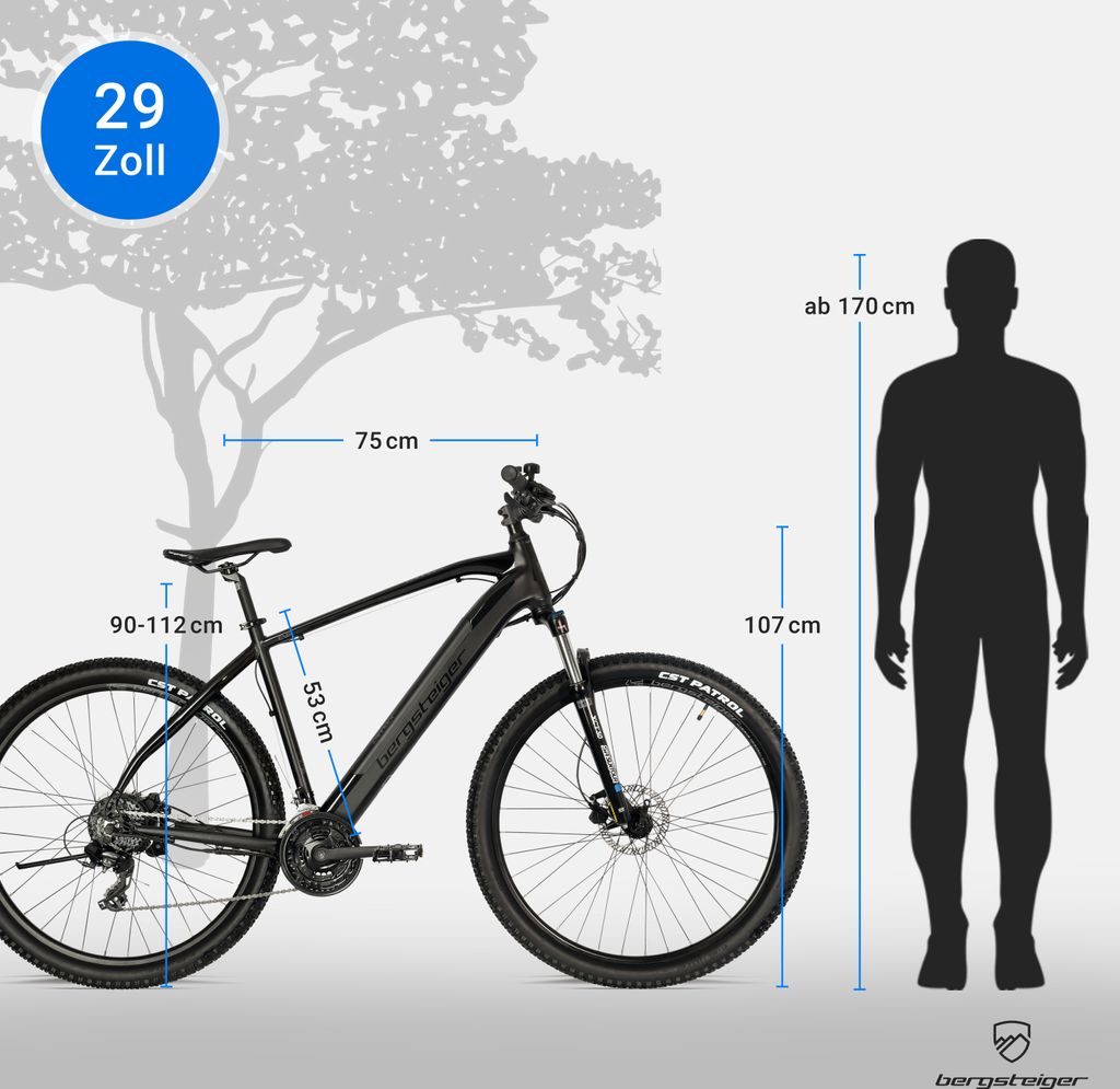 Bergsteiger Cannock 29 Zoll E-Bike mit 250 Watt Motor 36V Produktbild 7