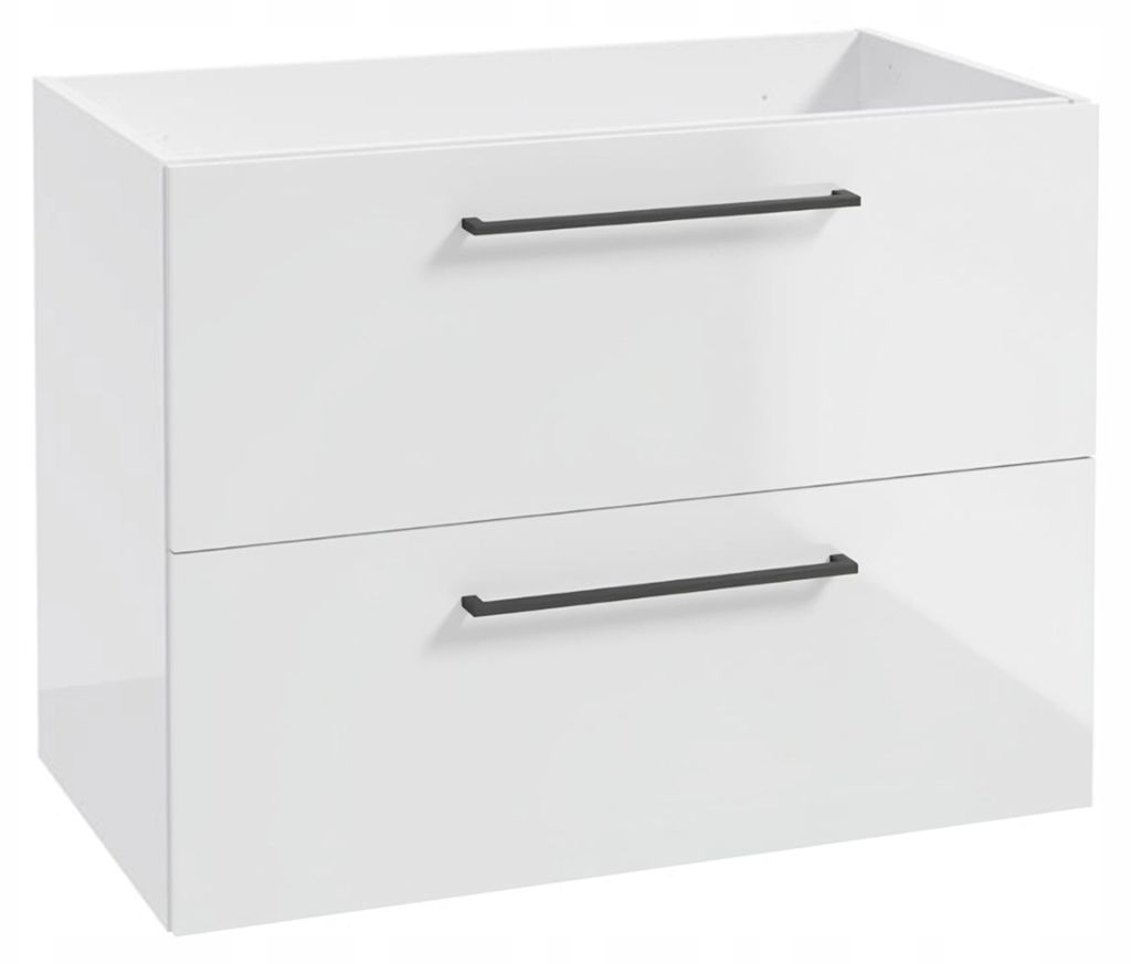 Armoire de salle de bain Stamar, blanche brillante, pour Image du produit 