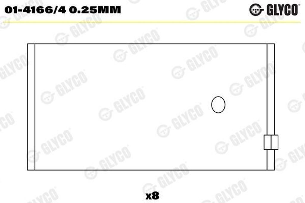 GLYCO 01-4166/4 0.25mm Pleuellager für FORD Transit Mk6 Kasten (V347, V348, FA) GALAXY (WGR) Transit Mk6 Pritsche / Fahrgestell TRANSIT Bus SIERRA
