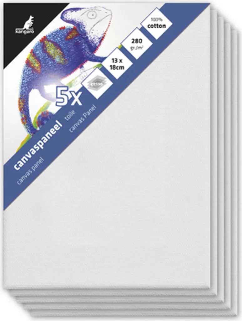 Tela per Dipingere 20x20 cm Kangaro K-802020 - 100% Cotone 380g