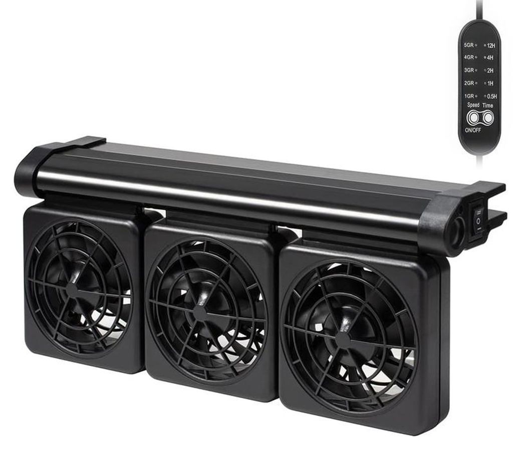 Aquarium Kühlventilator 3 Köpfe, 5-Stufen Aquarium Lüfter Produktbild 