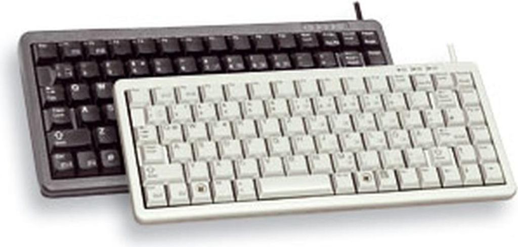 CHERRY Compact Corded Keyboard PS/2 USB Black (DE), Farbe:Schwarz