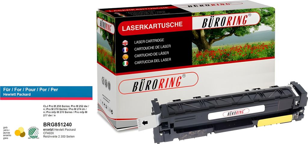 Toner Cartridge gelb CF402X für Color LaserJet Pro M252/-270/