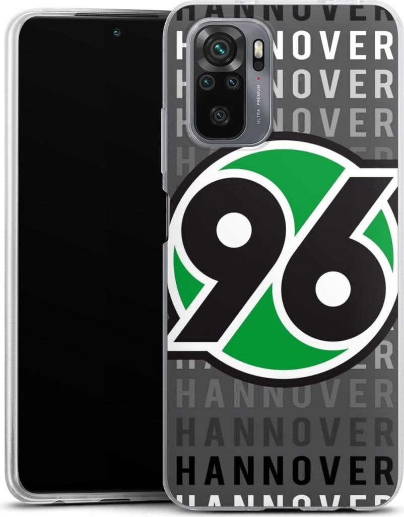 DeinDesign Slim Hülle für Xiaomi Redmi Note 10S Silikon Case Ultra Dünn Handyhülle H96 Hannover 96 Offizielles Lizenzprodukt