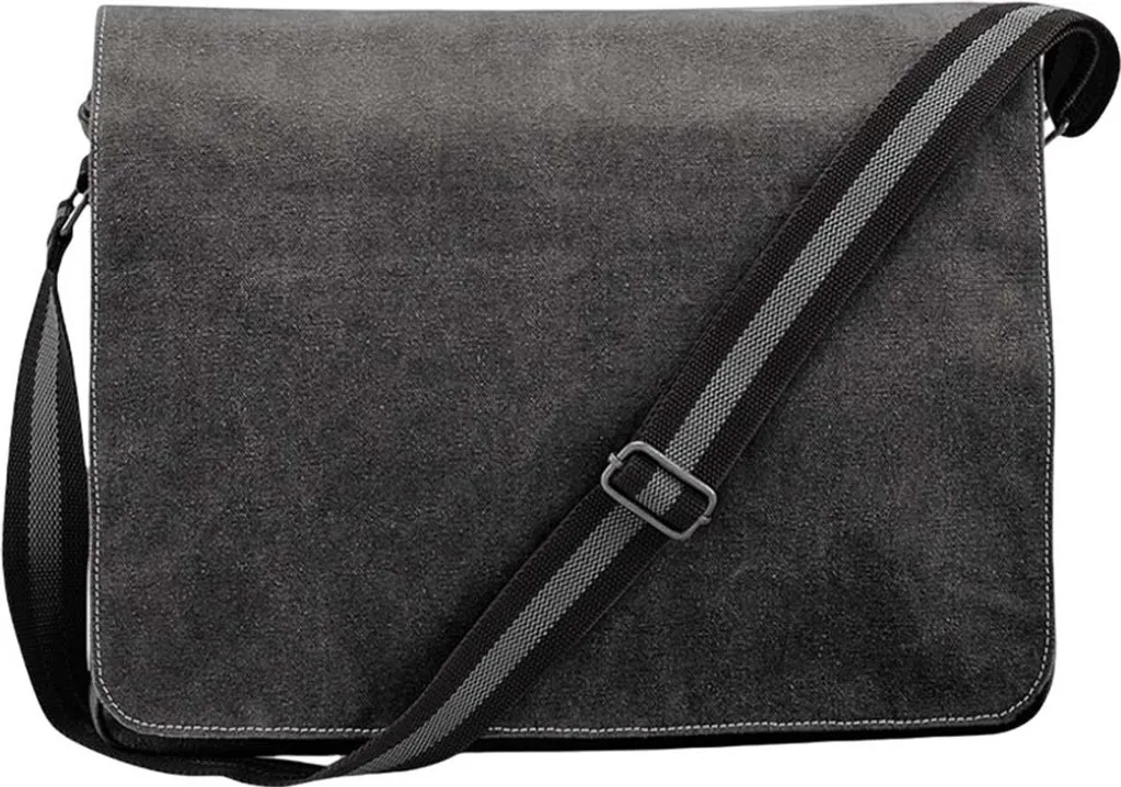 Sac en toile Quadra Vintage BC4484 - Sac à bandoulière Noir 14L x2