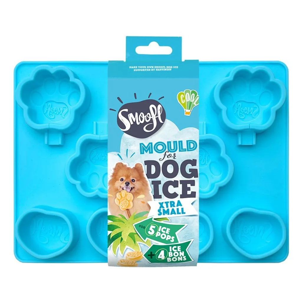 Moule à Glace pour Chien Smoofl Bleu en Silicone Souple Modèle S9011