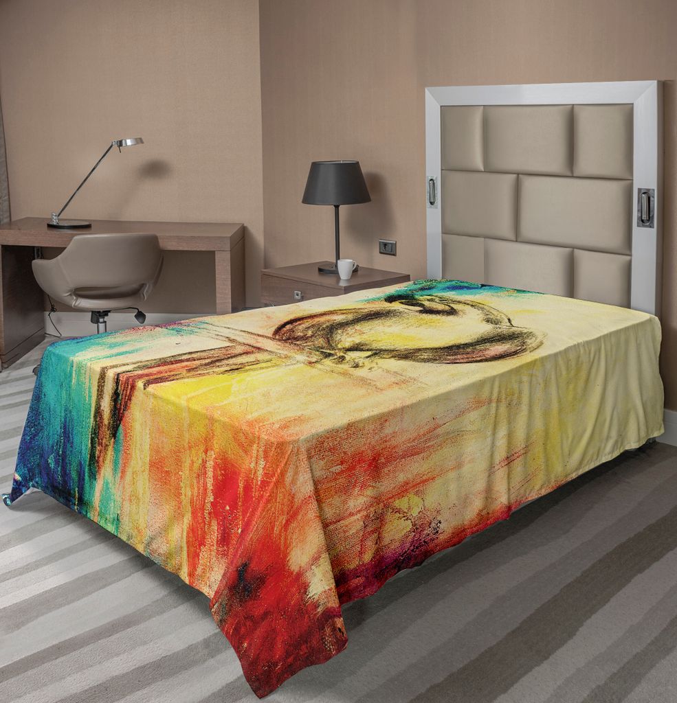 ABAKUHAUS Papagei Bettlaken, Schmutz Papageien Zahl Papier Hintergrund Intelligenter Gesprächige Fliegende Druck, weiches bequemes oberes Bettlake...