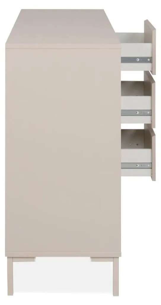 Buffet Compact L120 cm NERIO Cachemire : Solution de Rangement 5 Espaces - 6