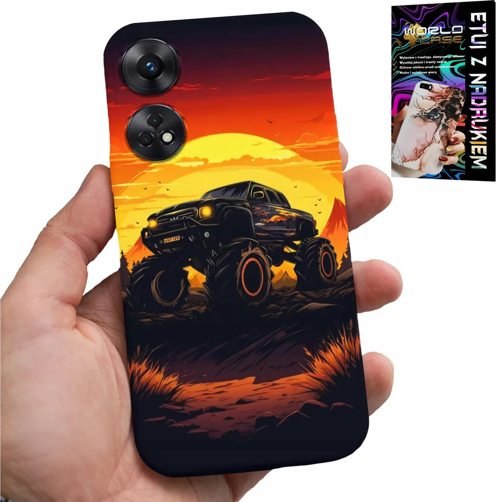 Custodia Oppo Reno8 T 4G Monstertruck + Vetro Temperato 9H - Protezione