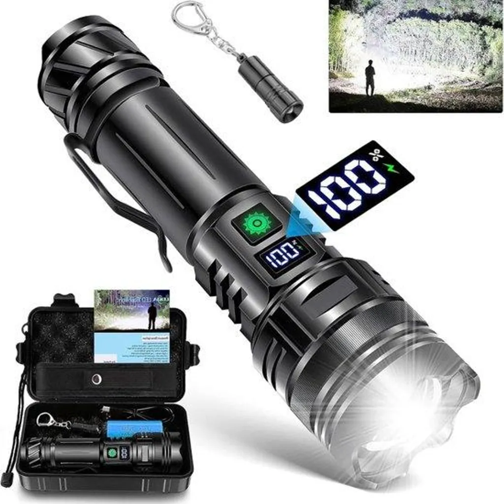 Lampe torche LED antichoc et étanche pour voir loin dans le noir total