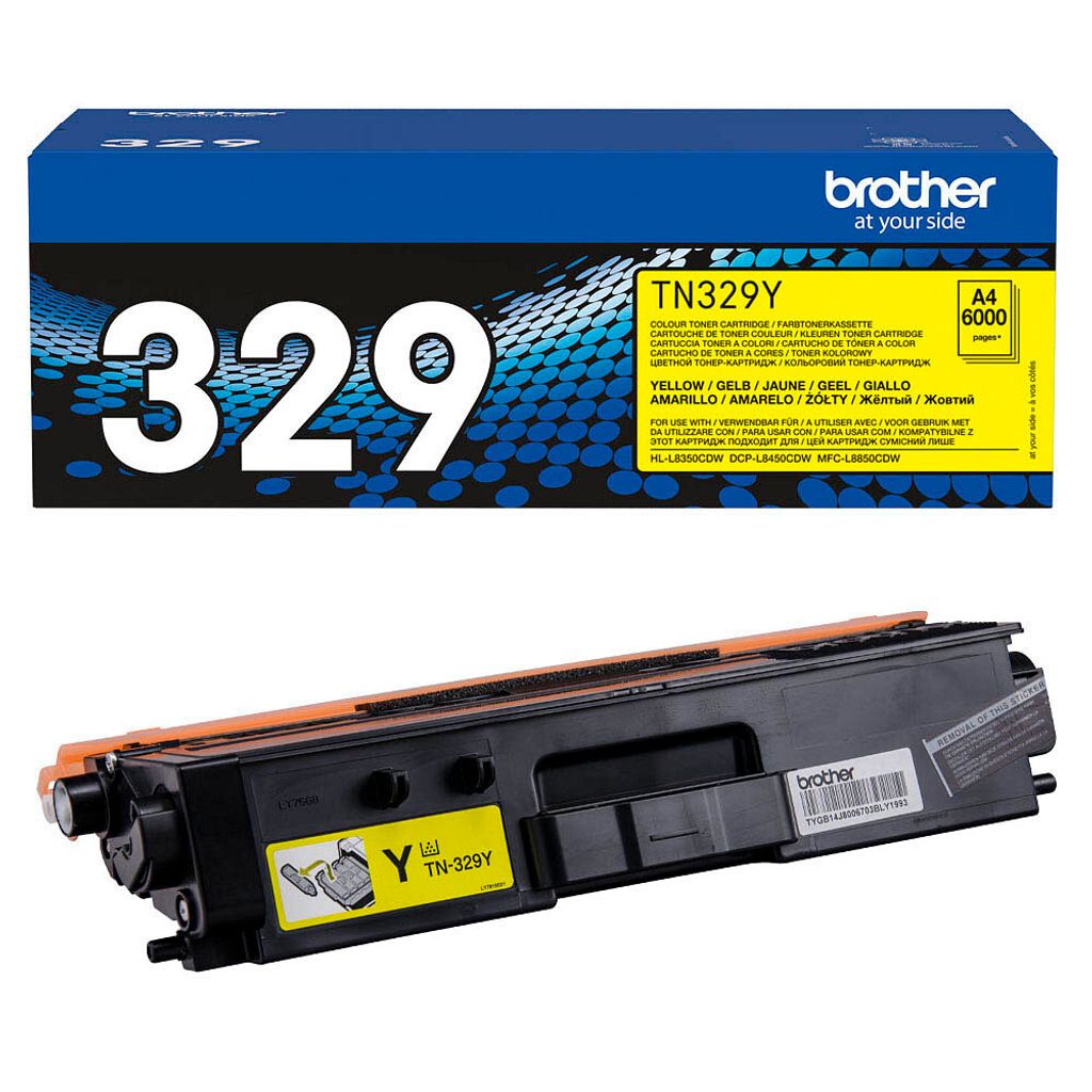 Brother TN-329Y, 6000 pages, jaune, 1 pièce(s) Image du produit 