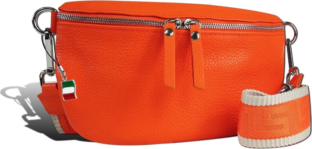 Florence sac bandoulière orange multicolore cuir sac banane D2OTF807O