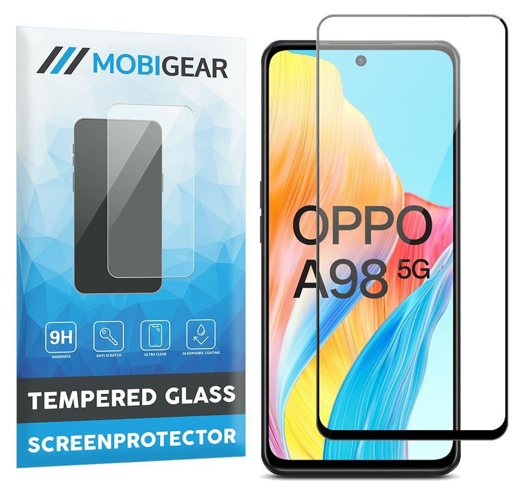 Mobigear Premium Displayschutz für OPPO A98, gehärtetes Produktbild 