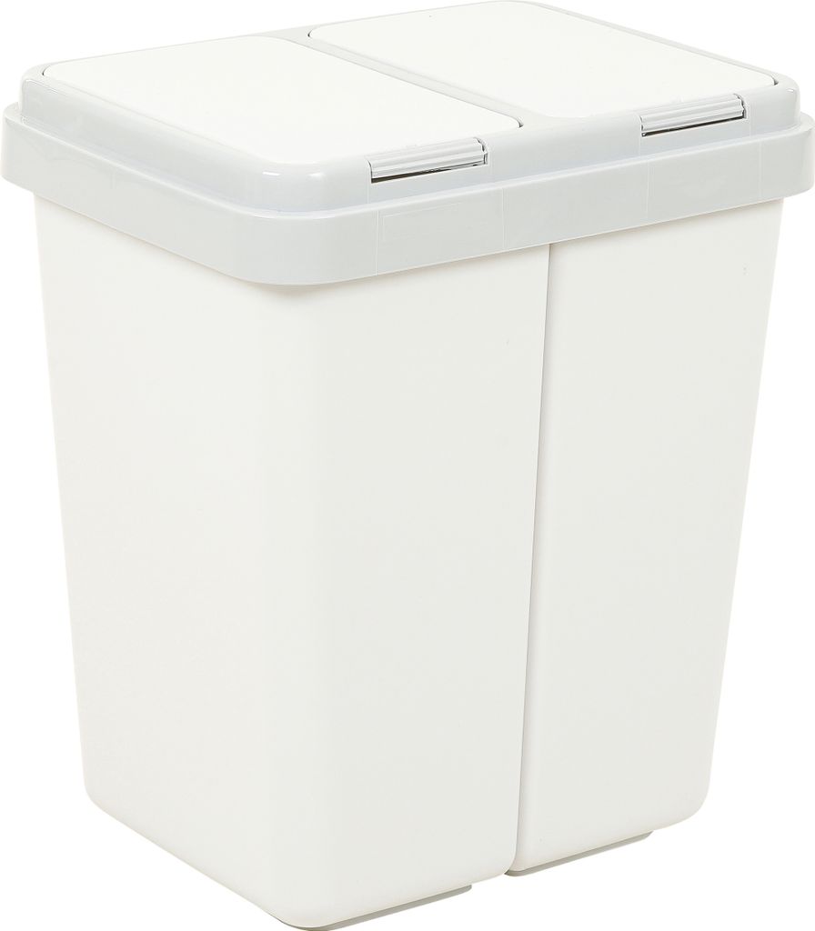 ZwEimer Poubelle 2 x 23 l gris/gris. Image du produit 