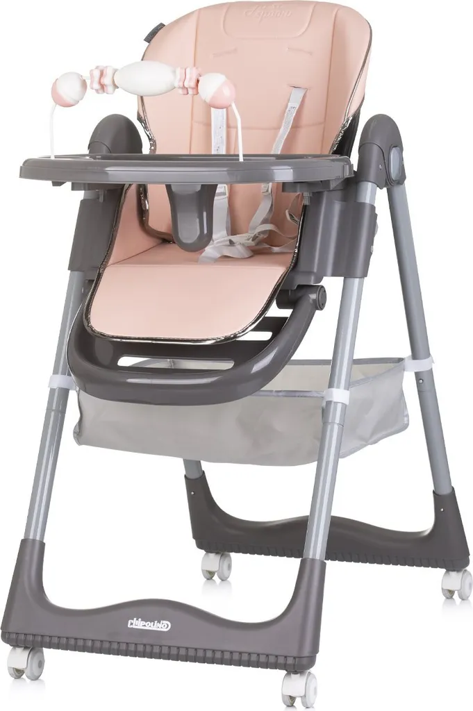 Chaise haute bébé First Spoon Flamingo design ergonomique et robuste