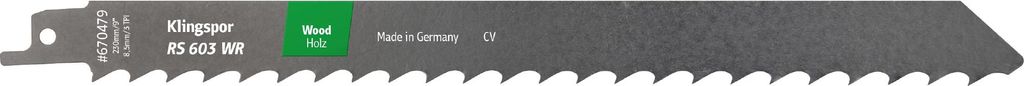 Klingspor RS 603 WR Säbelsägeblätter 230x19x1,2mm Länge 210Crom-Vanadium 5 Stk.