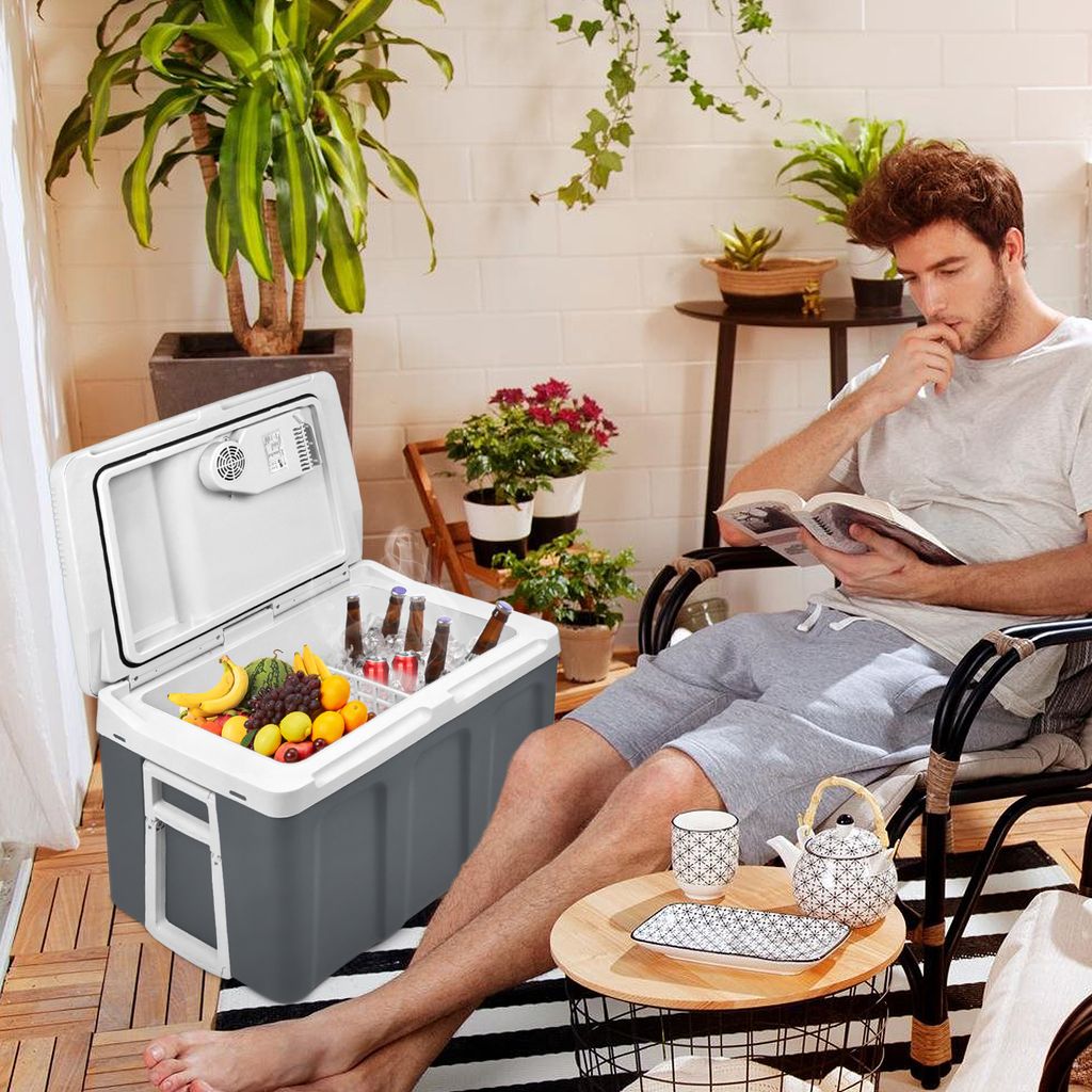 LZQ Kühlbox elektrisch 48L Grau Kühlbox Camping Kühlschrank Produktbild 12