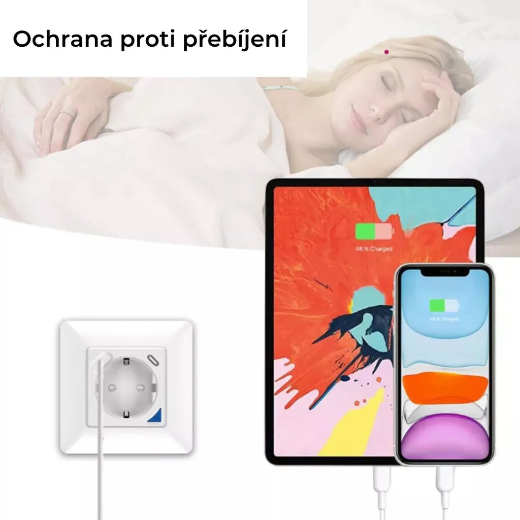 Prise connectée programmable BOT WP3 avec double chargeur USB blanc - 7