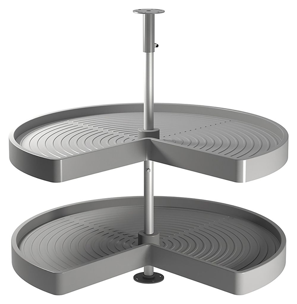 Emuca Shelvo 3/4 Spiel Mit Drehenden Tabletts Silber Silber One Size