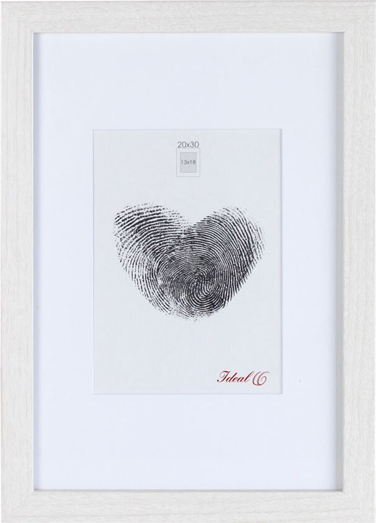 Holz Bilderrahmen Passepartout Lifestyle Foto Rahmen Collage Wanddeko Poster S66 - Farbe: Weiß | Format: 30x30
