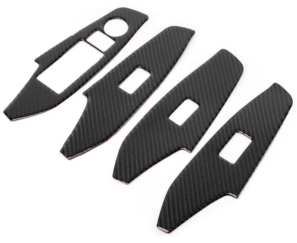 Cache Rayures Lève-vitres Mazda3 Axela en Carbone : Kit de 4 Pièces