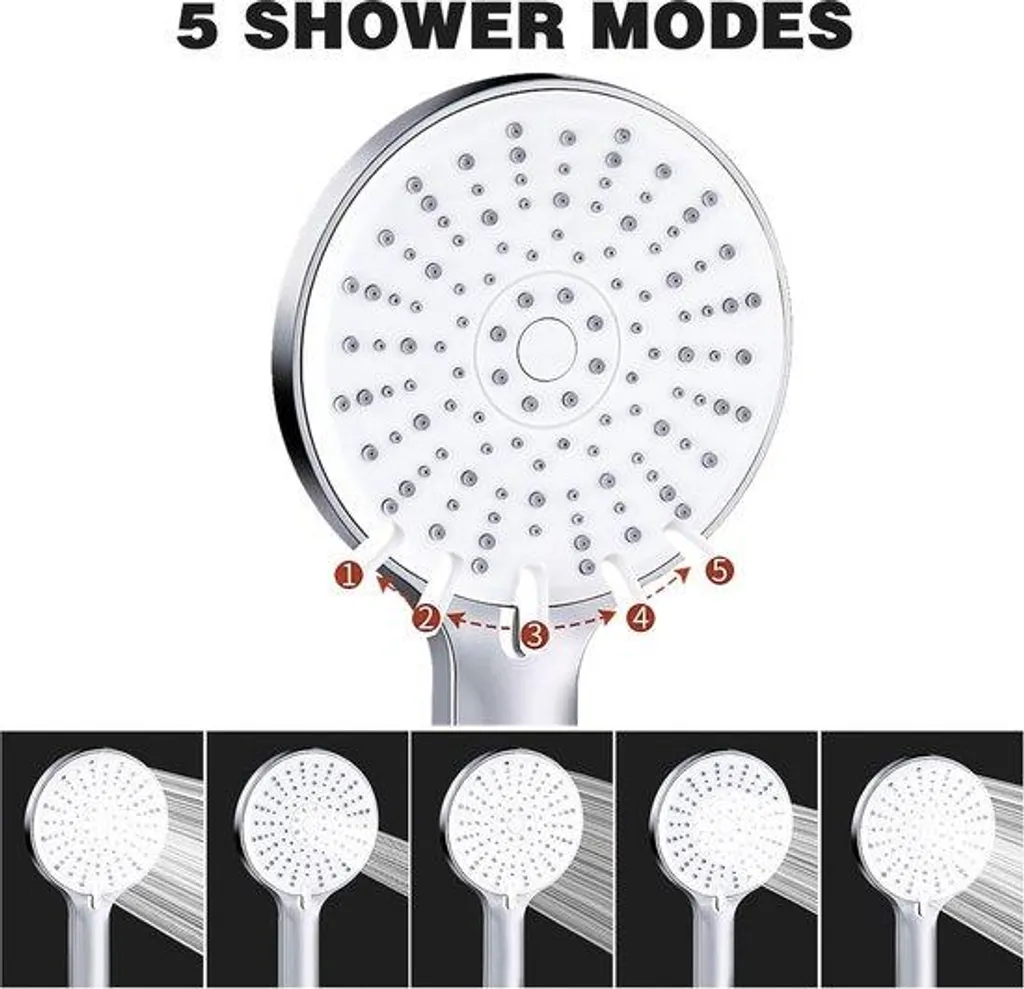 Pommeau de douche Premium - Douchette à main ergonomique à jet soyeux