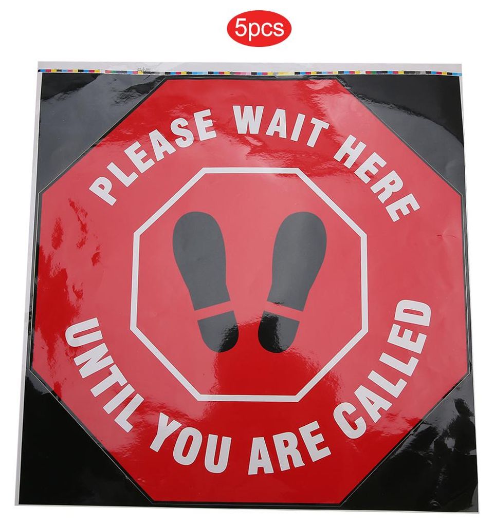 Stück / Beutel Abstandswarn-Bodenaufkleber Sicherheitsabstandsschild Aufkleber für Geschäft Krankenhaus #8
