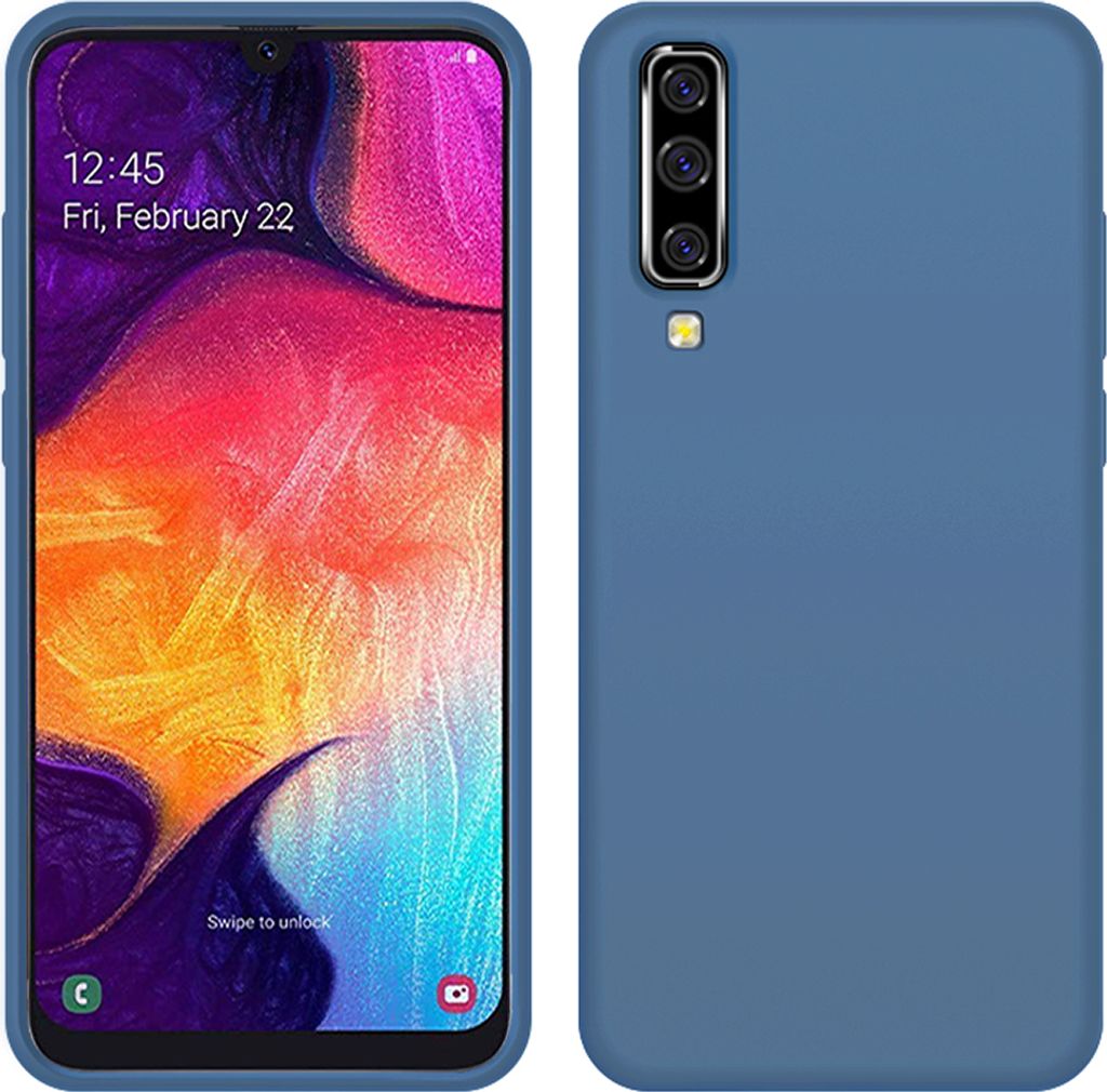 Galaxy A50s Hülle, LaimTop Slim Flüssig Silikon Soft Gel Gummi Stoßfest Kratzfest Schutzhülle für Samsung Galaxy A50 / A50S / A30S Blau