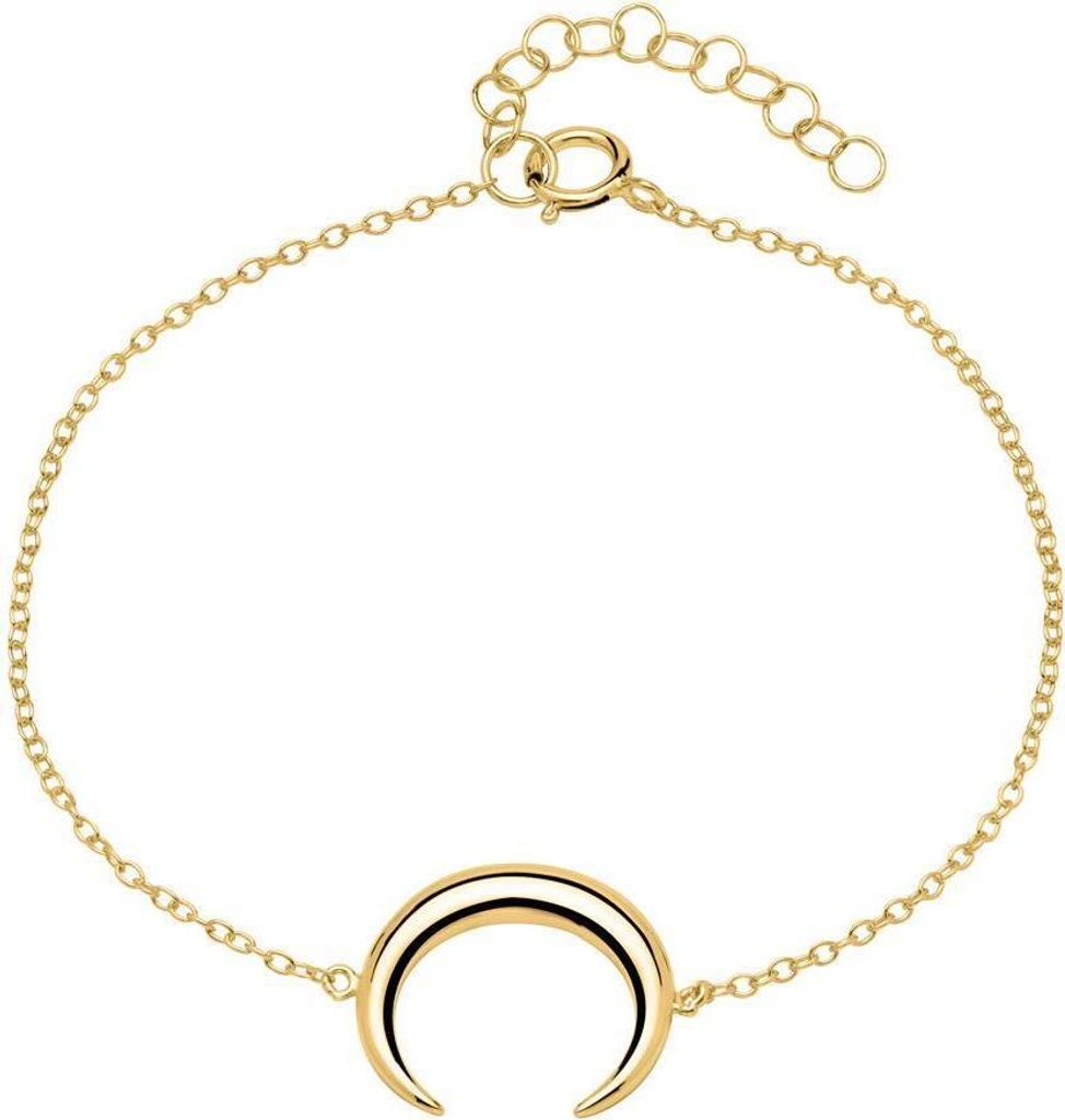 Halbmond Armband für Damen von lanii aus vergoldetem 925er Silber