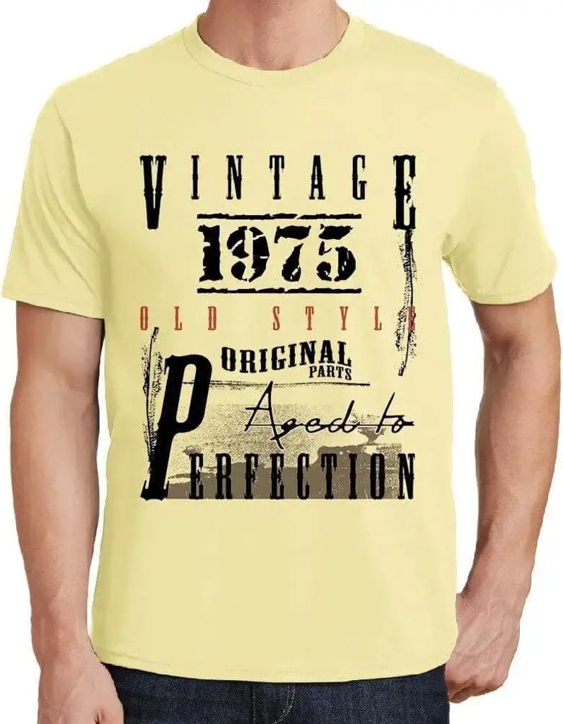 Herren Grafik T-Shirt Originalteile bis zur Perfektion gealtert 1975 – Original Parts Aged To Perfection 1975 – Geschenk 49. Geburtstag Jahrest...