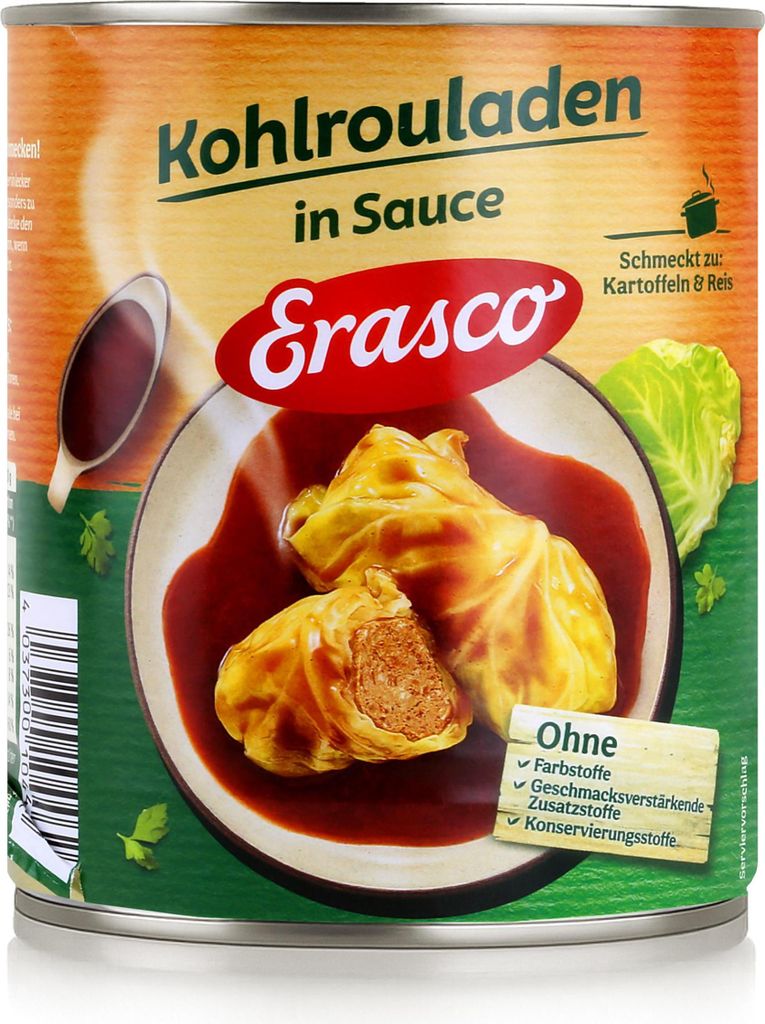 Erasco Kohlrouladen in Sauce 800g Fertigessen (1er Pack) Produktbild 