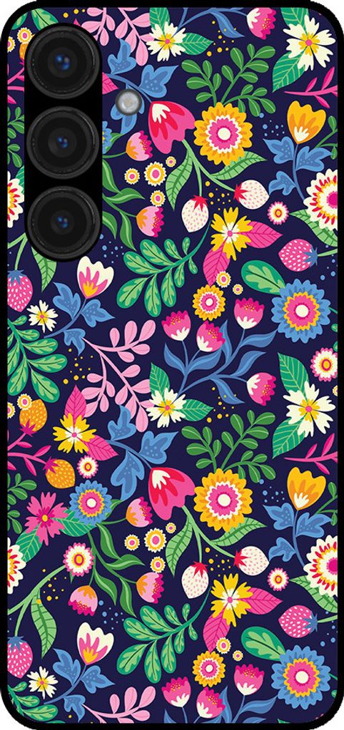 Handyhülle passend für Samsung Galaxy S24 Plus mit Blumendruck - TPU Back Cover Case Blumendesign