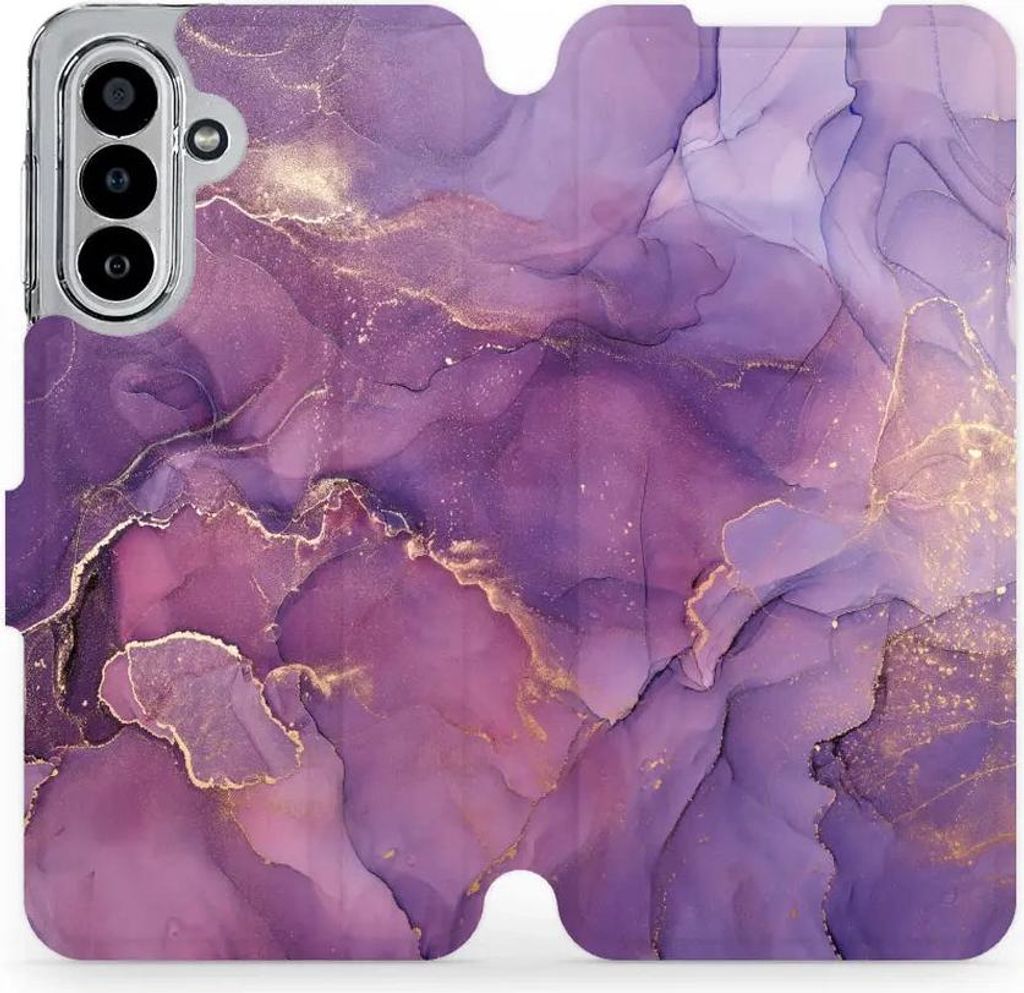 Handyhülle mit klappe für Galaxy A17 5G, Mobiwear Book, Violett