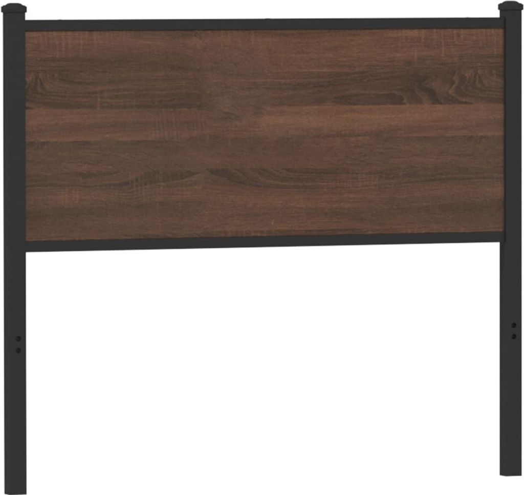 Kopfteil Braun Eichen-Optik 100 cm Holzwerkstoff und Stahl