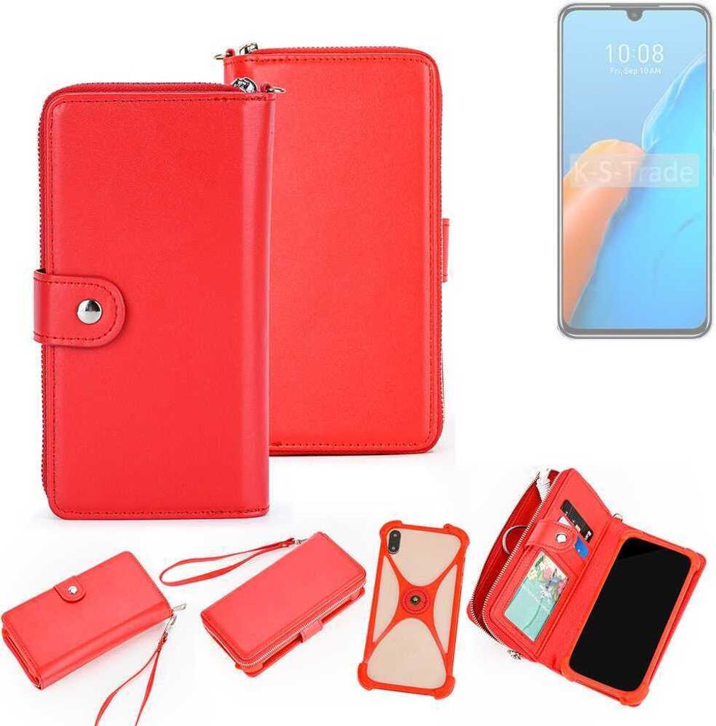 K-S-Trade 2in1 Schutzhülle Portemonnee Handyhülle mit Bumper kompatibel mit Infinix Note 12 Pro 4G Hülle Case Etui Geldbörse Smartphone rot (1x)