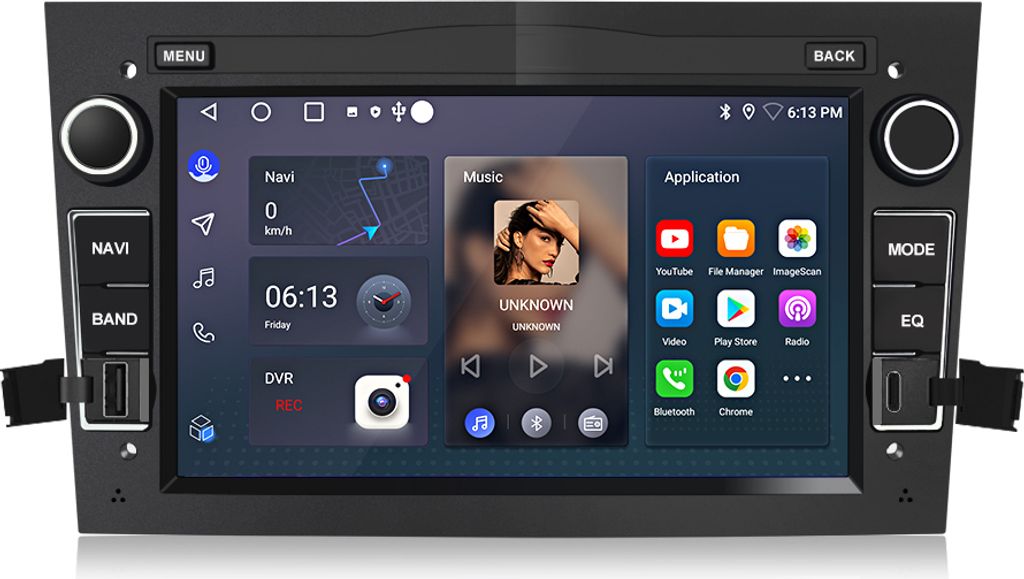 DAB+ 7 Zoll Android 13 Autoradio GPS Navi Carplay Für Opel Produktbild