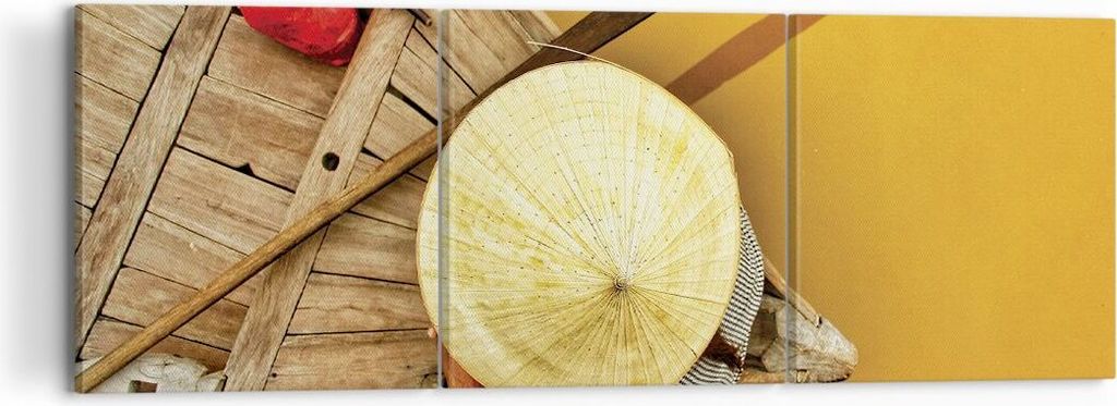 Bild auf Leinwand - Leinwandbild - 3 Teile - Asiatisch Boot Produktbild 