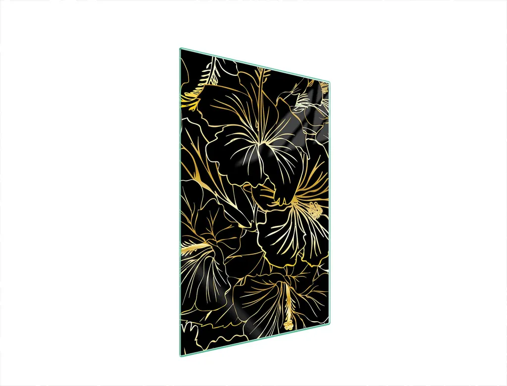 Tagliere Designer Vetro Fiori 35x52 - Piano di Lavoro in Cristallo Temperato