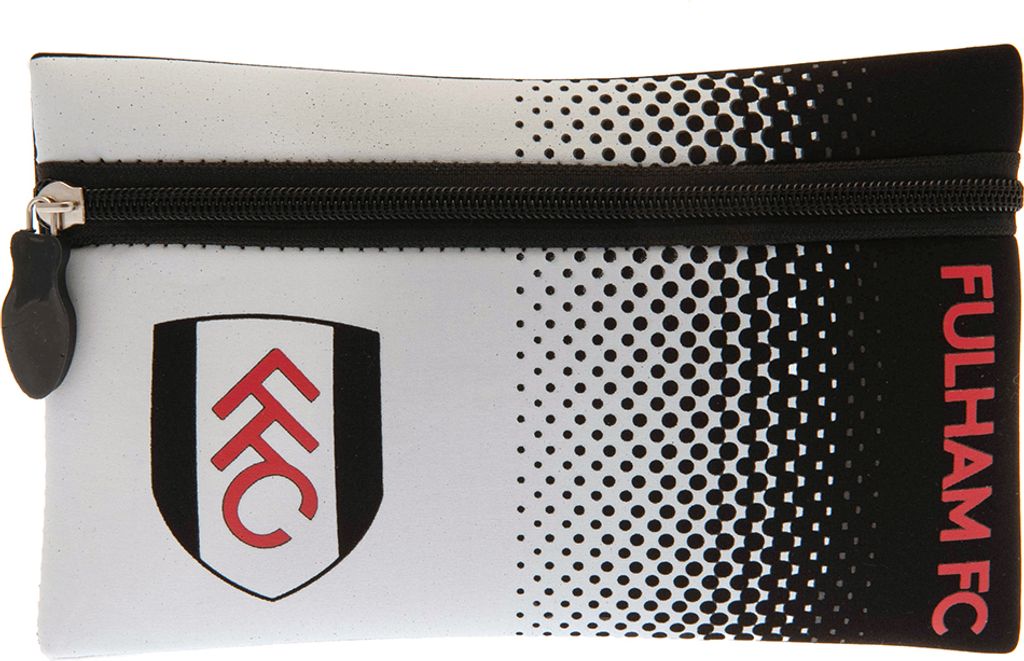Fulham FC - Wappen - Schreibmäppchen - Neopren TA10420 (Einheitsgröße) (Schwarz/Weiß/Rot)