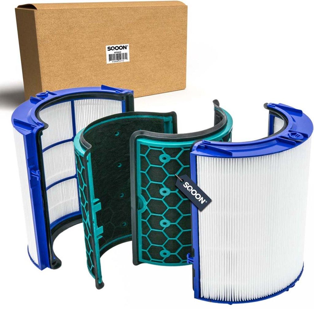 SQOON Filter HEPA & Aktivkohle, Passend für Dyson Purifier HEPA, u.a. DP04/HP04/TP04 - Modell 969048-05 Luftreiniger, Luftbefeuchter Kombi Filter ...