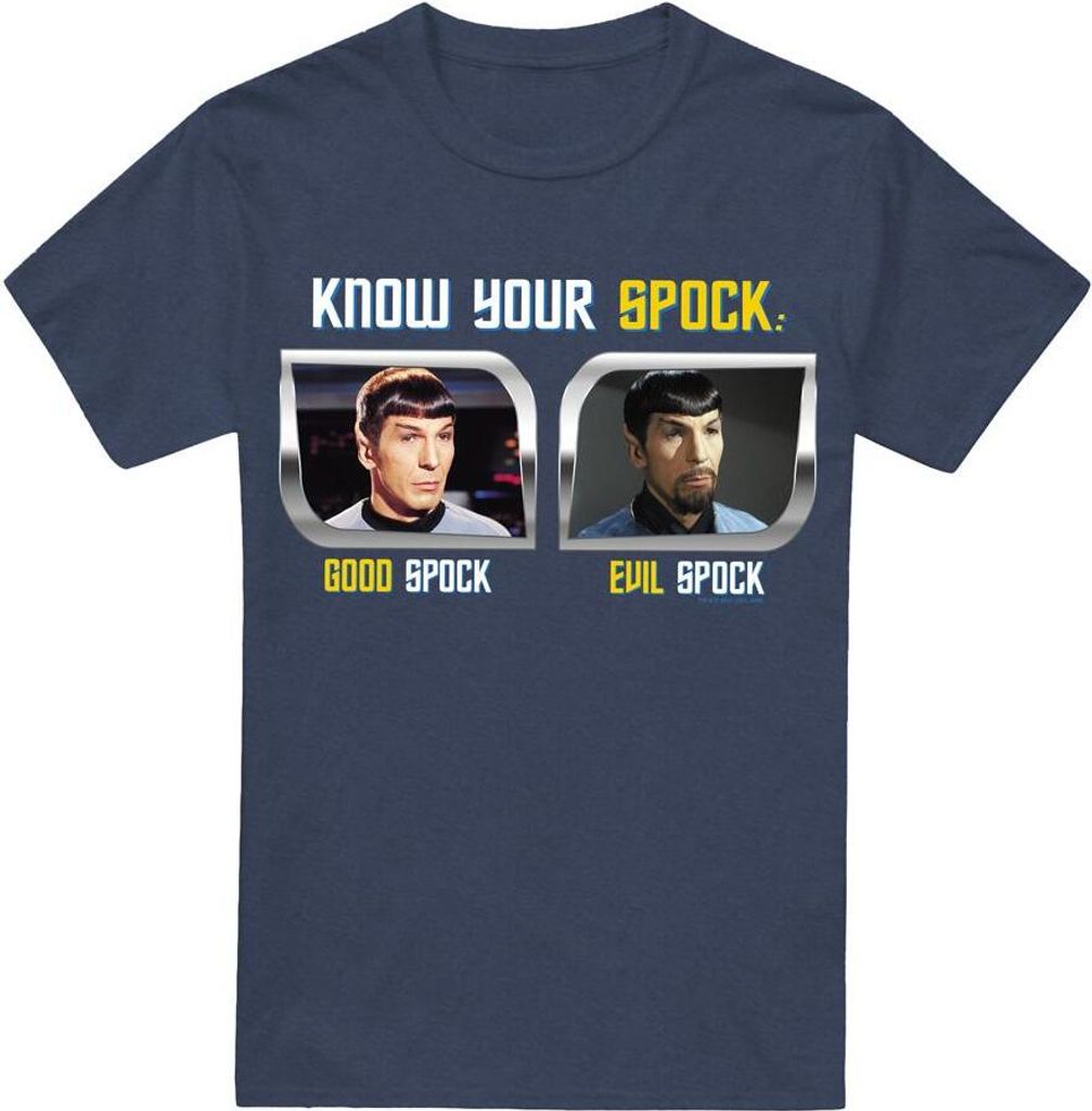 Star Trek - "Know Your Spock" T-Shirt für Herren/Damen Uni TV17507 (S) (Marineblau)
