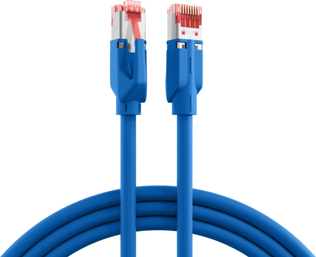Câble réseau blindé S/FTP Cat.6A 10m bleu EFB UC900 500MHz haut débit