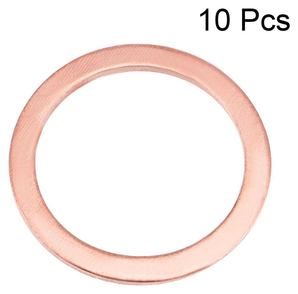 10 Stš¹ck Kupferdichtringe 22mm x 28mmx 1,5mm Kupfer Unterlegscheibe fš¹r Schraubenbolzen