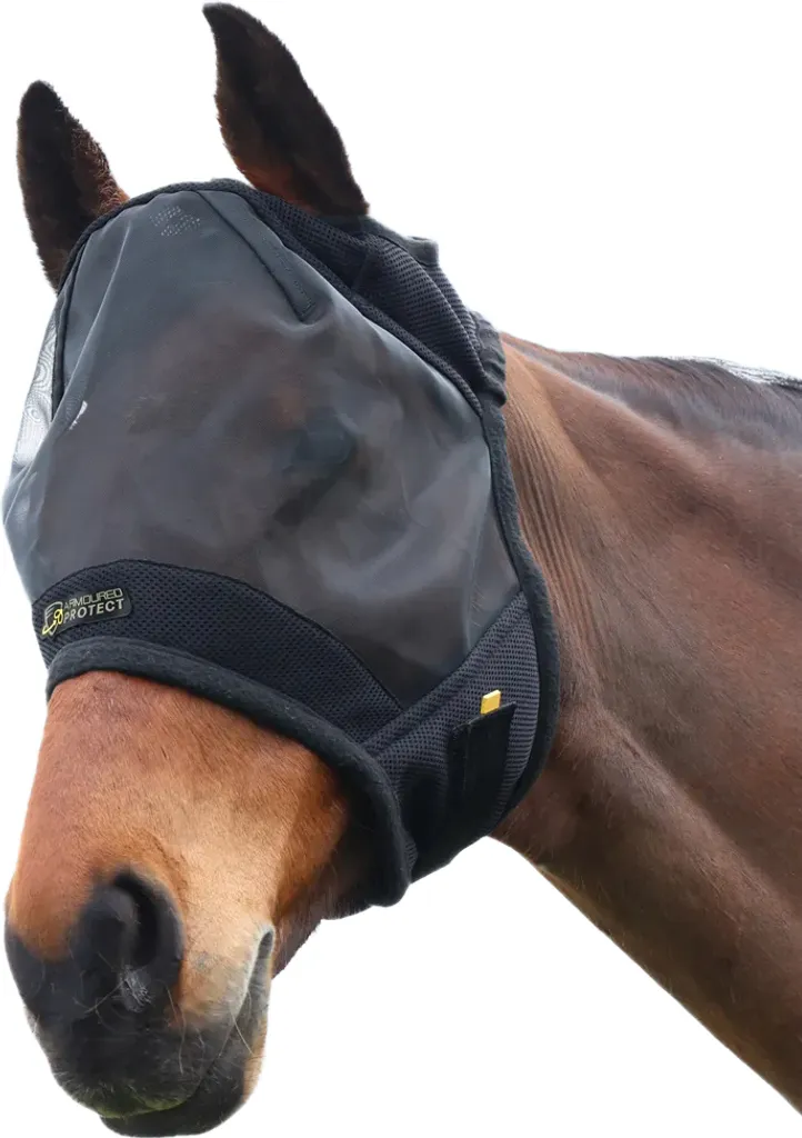 Masque anti-mouches sans oreilles Armoured Protect BZ5905 Noir Hy