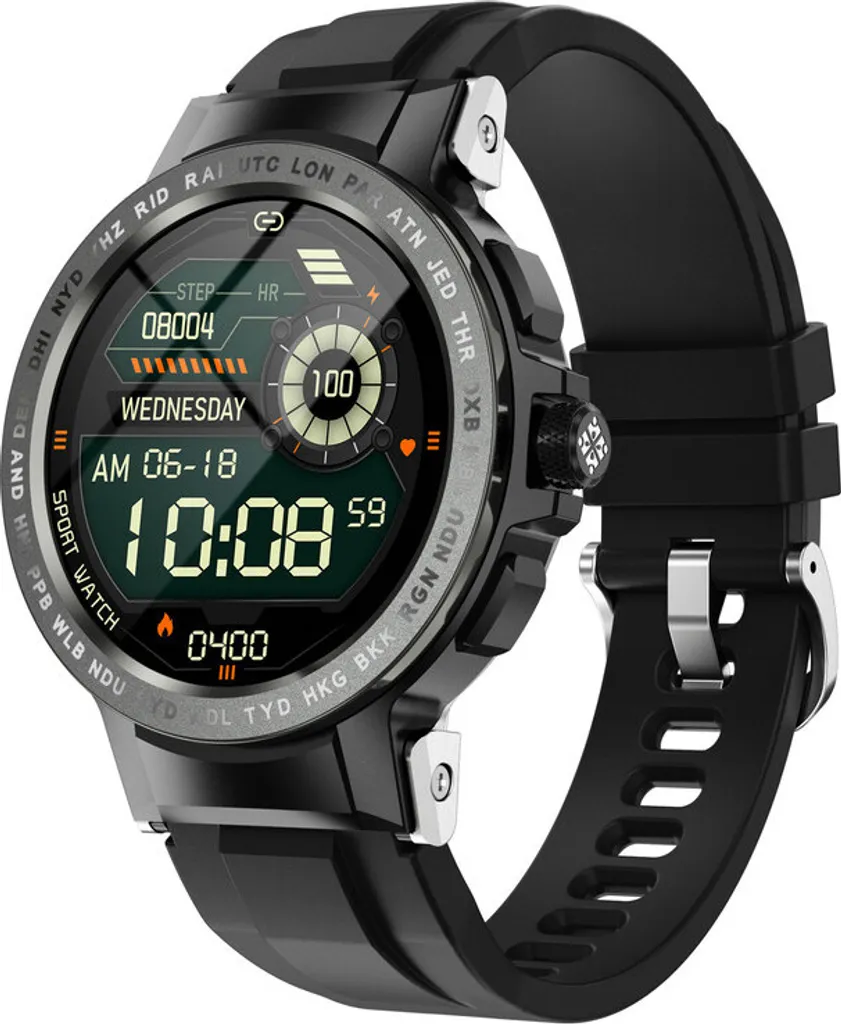 Smart Watch Étanche Homme avec Tracker de Santé et 24 Modes Sportifs