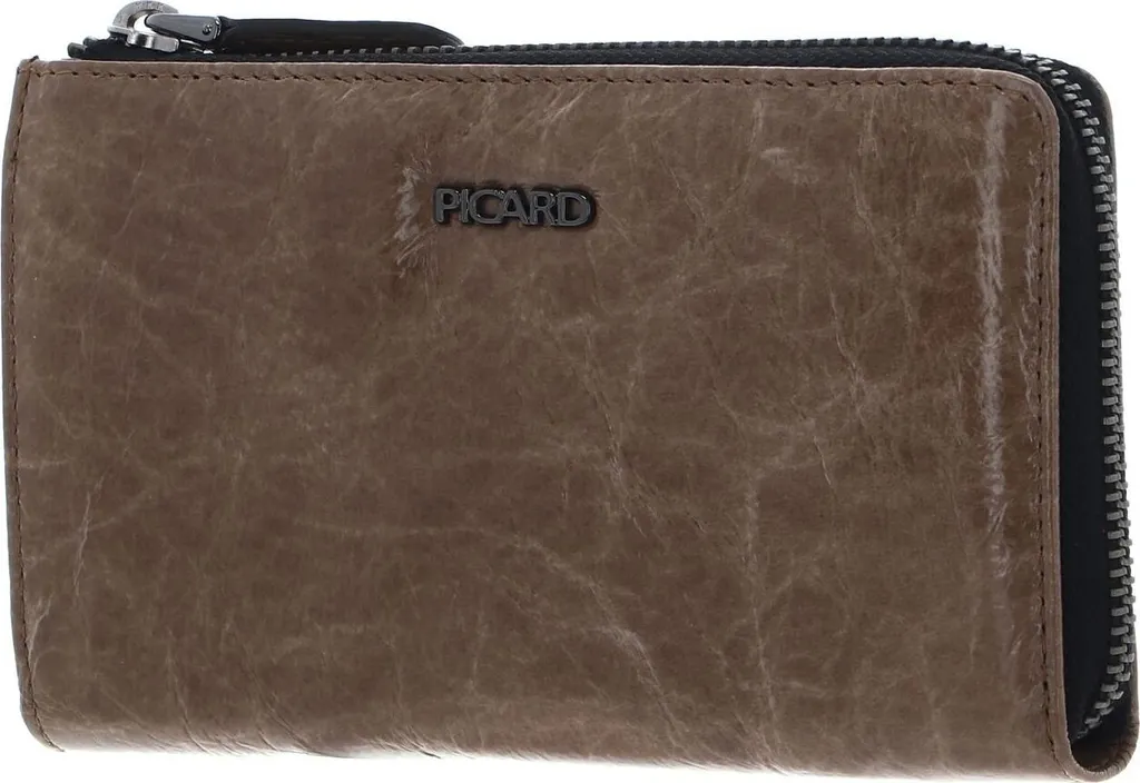 Porte-monnaie zippé en cuir Hazel PICARD Himalaya 1 avec finition luxe