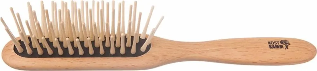 Brosse de soin cheveux longs bois pour démêler en douceur au quotidien