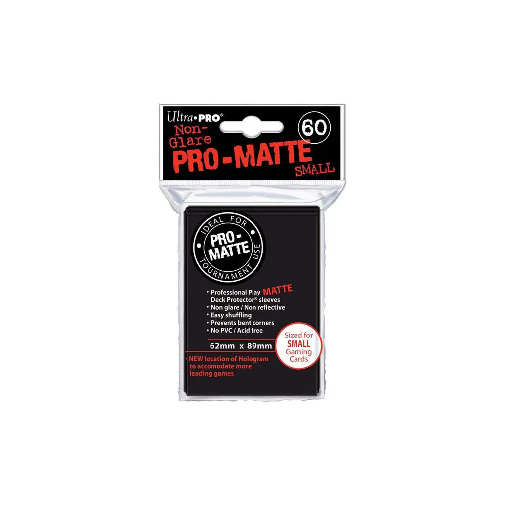 Pack 10x60 Sleeves Ultra Pro 84021 - Protection Mate Noire Anti-Reflet