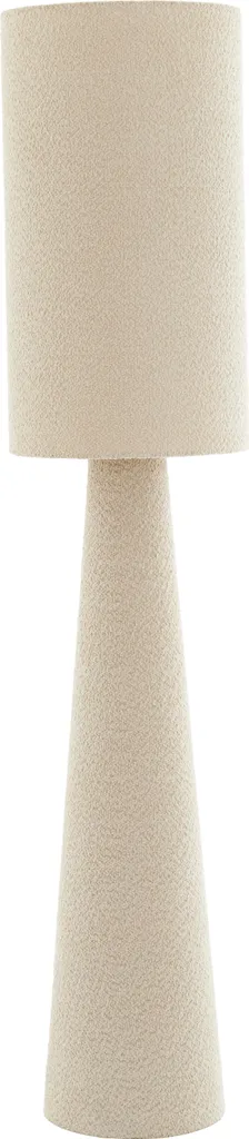 Lampe d'ambiance sur pied Micky en textile beige pour salon moderne