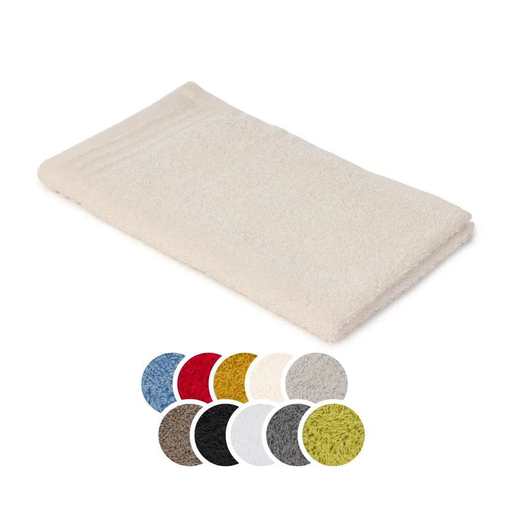 Asciugamani Ospiti Crema Serie Frankfurt 30x50 cm Cotone 400g